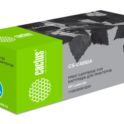Картридж лазерный Cactus CS-C4092A черный (2500 стр.) для HP LJ 1100/3200/3220