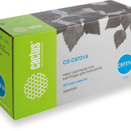 Тонер-картридж Cactus Toner CS-C9731A для HP Color LaserJet 5500, 5550 (cyan), 12000 стр.