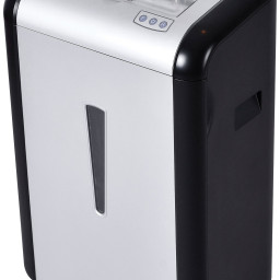 Уничтожитель (шредер) Bulros 8417M (черные бока, контур, серебряные верх, дверца)