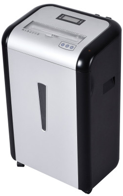 Уничтожитель (шредер) Bulros 8417M (черные бока, контур, серебряные верх, дверца)