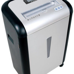 Уничтожитель (шредер) Bulros 8417M (черные бока, контур, серебряные верх, дверца)