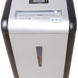 Уничтожитель (шредер) Bulros 8417M (черные бока, контур, серебряные верх, дверца)