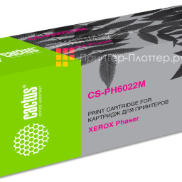 Картридж лазерный Cactus CS-PH6022M 106R02761 пурпурный (1000 стр.) для Xerox Phaser 6020/6022/WC6025/6027