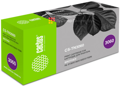 Картридж лазерный Cactus CS-TN3060 черный (6700стр.) для Brother HL-5130/5140/5150D/5170DN