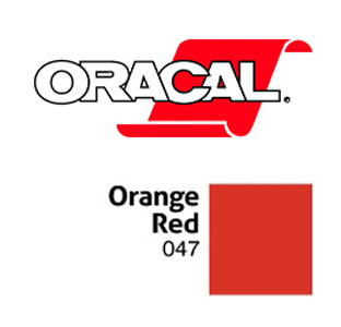 Пленка Oracal 641G F047 (оранжево-красный), 75мкм, 1000мм (1 п.м.)