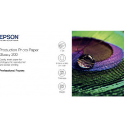 Бумага с покрытием Epson Production Photo Paper Glossy 200, глянцевая, 200 г/кв.м, 610 мм, 30 м