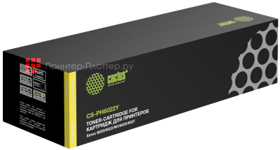 Картридж лазерный Cactus CS-PH6022Y 106R02762 желтый (1000 стр.) для Xerox Phaser 6020/6022/WC 6025/6027