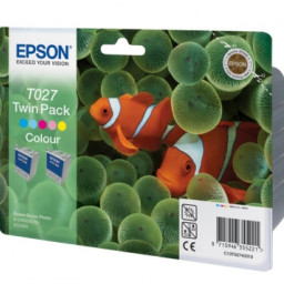 Картридж Epson T027 комплект (colour) 2шт