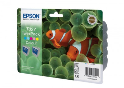 Картридж Epson T027 комплект (colour) 2шт