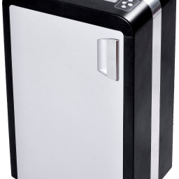 Уничтожитель (шредер) Bulros 8620M (черный корпус, серебряные дверца, контур)