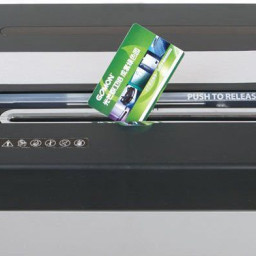 Уничтожитель (шредер) Bulros 8620M (черный корпус, серебряные дверца, контур)