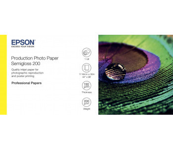 Бумага с покрытием Epson Production Photo Paper Semigloss 200, полуглянцевая, 200 г/кв.м, 1118 мм, 30 м