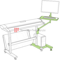 Colortrac комплект для установки компьютера и монитора Floor Stand PC Mounting Option SCi, SGi