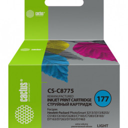 Картридж струйный Cactus CS-C8775 №177 светло-пурпурный (11,4 мл) для HP PS 3213/3313/8253/C5183/C6183/C6283/C7183/C7283/C8183/D7163/D7263/D7363/D7463