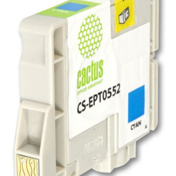 Картридж струйный Cactus CS-EPT0552 голубой (10мл) для Epson Stylus RX520/Stylus Photo R240