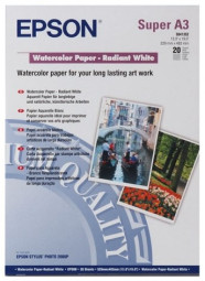 Бумага Epson Water Color Paper-Radiant White, матовая, A3+ (329 x 483 мм), 190 г/кв.м (20 листов)
