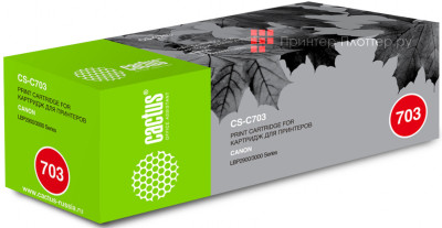 Картридж лазерный Cactus CS-C703 черный (2000стр.) для Canon LBP2900/3000Series