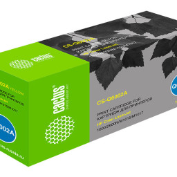 Картридж лазерный Cactus CS-Q6002A желтый (2000 стр.) для HP CLJ 1600/2600N/M1015/M1017