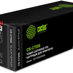 Картридж лазерный Cactus CS-C725S черный (1600стр.) для Canon i-Sensys 6000/6000b