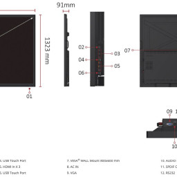 Интерактивная панель ViewSonic ViewBoard IFP9850-3