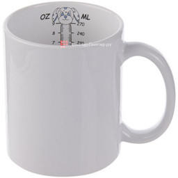 Кружка  BD101-KD02,  11oz, рис. внутри «Собачка с мерной линейкой»