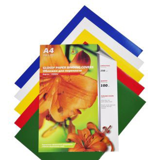 Обложки, A4, картон, глянцевые, красные, 100 шт.