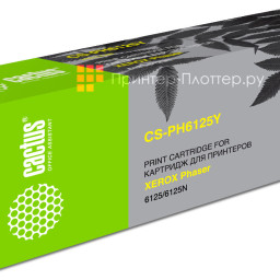 Картридж лазерный Cactus CS-PH6125Y 106R01337 желтый (1000 стр.) для Xerox Phaser 6125