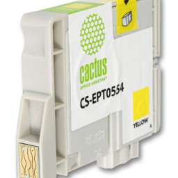 Картридж струйный Cactus CS-EPT0554 желтый (16мл) для Epson Stylus RX520/Stylus Photo R240