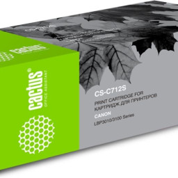 Картридж лазерный Cactus CS-C712S черный (1500стр.) для Canon LBP-3010/3020