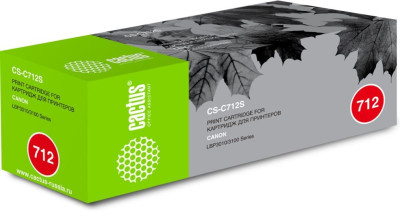 Картридж лазерный Cactus CS-C712S черный (1500стр.) для Canon LBP-3010/3020
