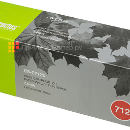 Картридж лазерный Cactus CS-C712S черный (1500стр.) для Canon LBP-3010/3020