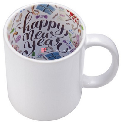 Кружка  BD101D-HN, 11oz, рис. внутри «С Новым Годом!»