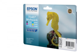 Картридж Epson T0487 комплект (BK,C,M,Y,CL,LM) 6шт