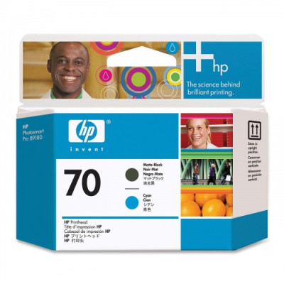 Печатающая головка HP 70 (matte black/cyan)