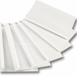 Office Kit термообложки картон-пластик белые, 8 мм, 100 шт.