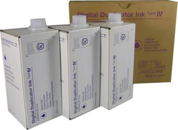 Чернила Ricoh Digital Duplicator Ink Type IV (burgundy), 3 шт.