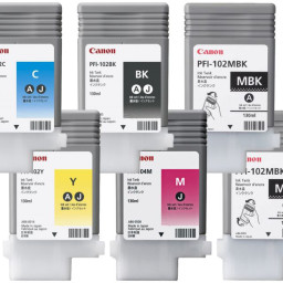 Комплект картриджей Canon PFI-102/104 (PFI-102: MBKx2,BK,C,Y; PFI-104: M) 6 шт х 130 мл
