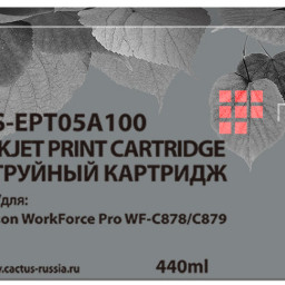 Картридж струйный Cactus CS-EPT05A100 черный (440мл) для Epson WorkForce Pro WF-C878/C879