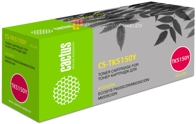 Картридж лазерный Cactus CS-TK5150Y желтый (10000 стр.) для Kyocera Ecosys M6035cidn/ P6035cdn