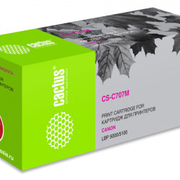 Картридж лазерный Cactus CS-C707M пурпурный (2000стр.) для Canon LBP i-Sensys 5000/5100
