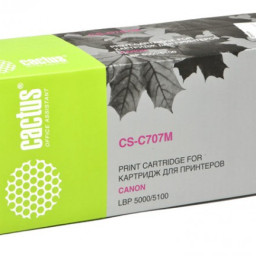 Картридж лазерный Cactus CS-C707M пурпурный (2000стр.) для Canon LBP i-Sensys 5000/5100