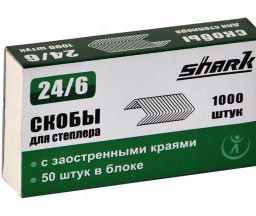 Скобы для степлера Shark 24/6, 1000 шт.