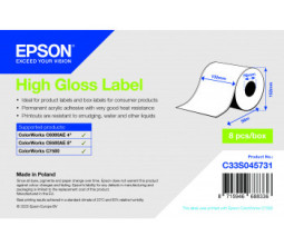 Бумага Epson High Gloss Label, глянцевая, 102мм x 58м
