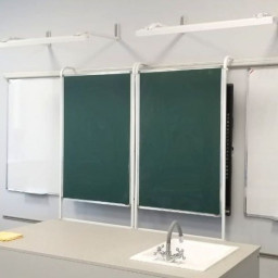 PolyGlide рельсовая система Slide Mono-2 для ЖК-панелей и интерактивных досок 65–75 КР 230 (Р-мел, Н-маркер)