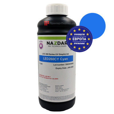 УФ-чернила Nazdar 260 (cyan), 1л