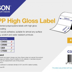 Бумага Epson High Gloss Label, 102 мм х 152 мм