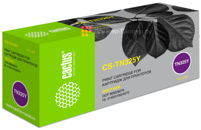 Картридж лазерный Cactus CS-TN325Y желтый (3500стр.) для Brother DCP-9055/9270/HL-4140/4150/4570