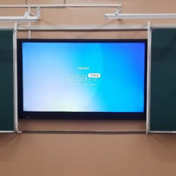 PolyGlide рельсовая система Slide Mono-2 для ЖК-панелей и интерактивных досок 65–75 КР 230 (Р-мел, Н-мел)