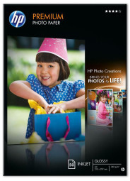 Бумага HP Premium Glossy Photo Paper, глянцевая, A4 (210 x 297 мм), 240 г/кв.м (50 листов)