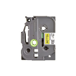 Brother желтая плёнка для наклеек с черным шрифтом, 18 мм x 8 м